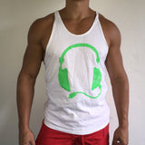 Muscle Tank White / Green